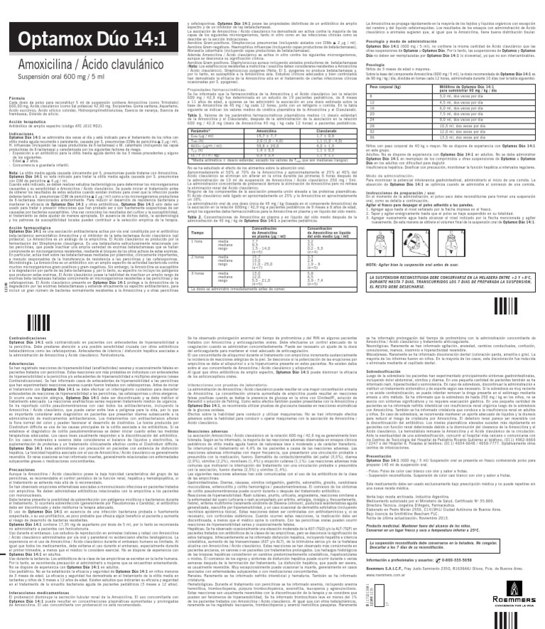 Optamox | PDF | Penicilina | Enfermedades y trastornos