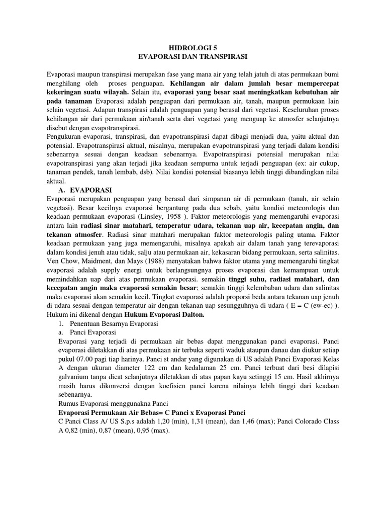 Evaporasi | PDF