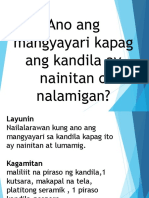 Ano Ang Mangyayari Kapag Ang Kandila Ay Nainitan o Lumamig