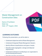 Waste Management on Construction Sites