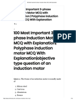 100 Most Important 3-Phase Induction Motor MCQ With Explanation 2