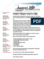August 2019: Farm Fresh Faith Vbs