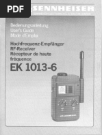 EK 1013-6 Owner Manual