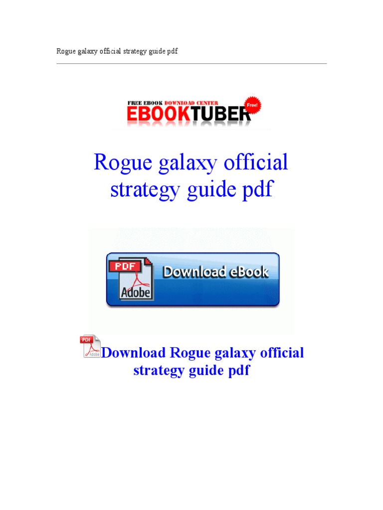 Rogue Galaxy Official Strategy Guide PDF | PDF | Microsoft Windows
