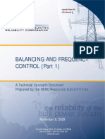 NERC Balancing and Frequency Control