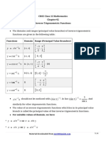 CBSE Class 12 Mathematics Chapter-02 Inverse Trigonometric Functions