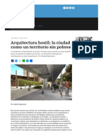 Arquitectura Hostil La Ciudad Como Un Territorio Sin Pobres Agencia Paco Urondo Periodismo Militante