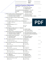Properties of Integers Worksheets