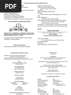 CAA Concert Program