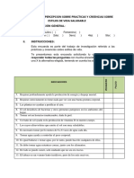 ENCUESta para Aplicar Sobre Estilos de Vida Final Solo 02 Opciones Verdadero o Falso