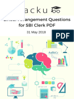 Linear Arrangement Questions For SBI Clerk PDF