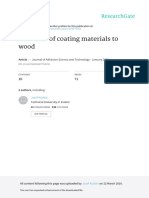 Adhesion of Coating Materials To Wood