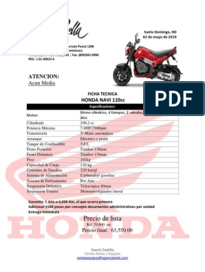 Honda Navi 110cc Pdf