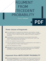 Argument From Antecedent Probability