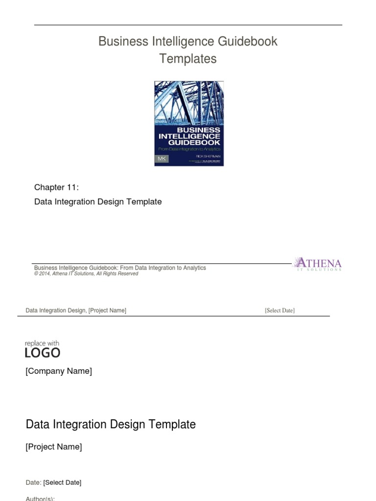 BIGuidebook Templates - BI Logical Data Model - Data Integration Design ...
