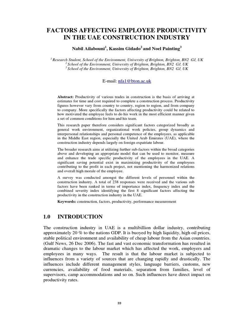 Factors Affecting Employee Productivity PDF | PDF | Employment | Motivation
