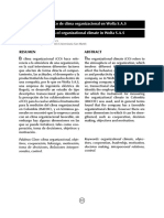 Jimenez C., Pacheco O., (2018) - DX Clima Organizacinal. Revista TANGRAM 66-72