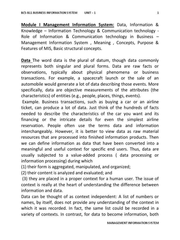 Business Information System | PDF | Information System | Information ...