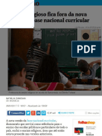 Ensino Religioso Fica Fora Da Nova Versão Da Base Nacional Curricular - Folha de São Paulo