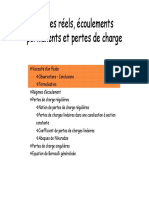 Fluides Reels Ecoulements Permanents Et Pertes de Charge PDF