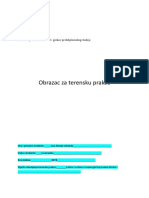 Obrazac Ta Terensku Praksu Anamarija