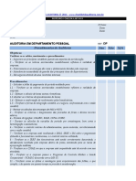 Checklist de Auditoria Departamento Pessoal PDF