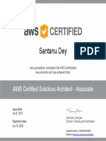 AWS Certified Solutions Architect - Associate - Santanu Dey