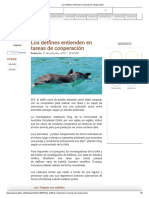 Los Delfines Entienden en Tareas de Cooperación