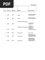 Book Requisition Business School April 2019