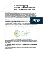 Cara Melukis Garis Singgung Persekutuan Dalam Dua Lingkaran Dan Garis Singgung Persekutuan Luar Dua Lingkaran