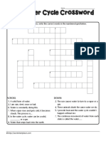 Water Cycle Crossword 1 PDF