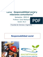 Curso "Responsabilidad Social y Relaciones Comunitarias": Semestre, 2013-II