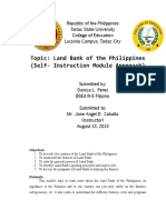 Topic: Land Bank of The Philippines (Self-Instruction Module Approach)