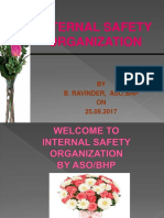 Internal Safety Organization: BY B. Ravinder, Aso, BHP ON 25.09.2017