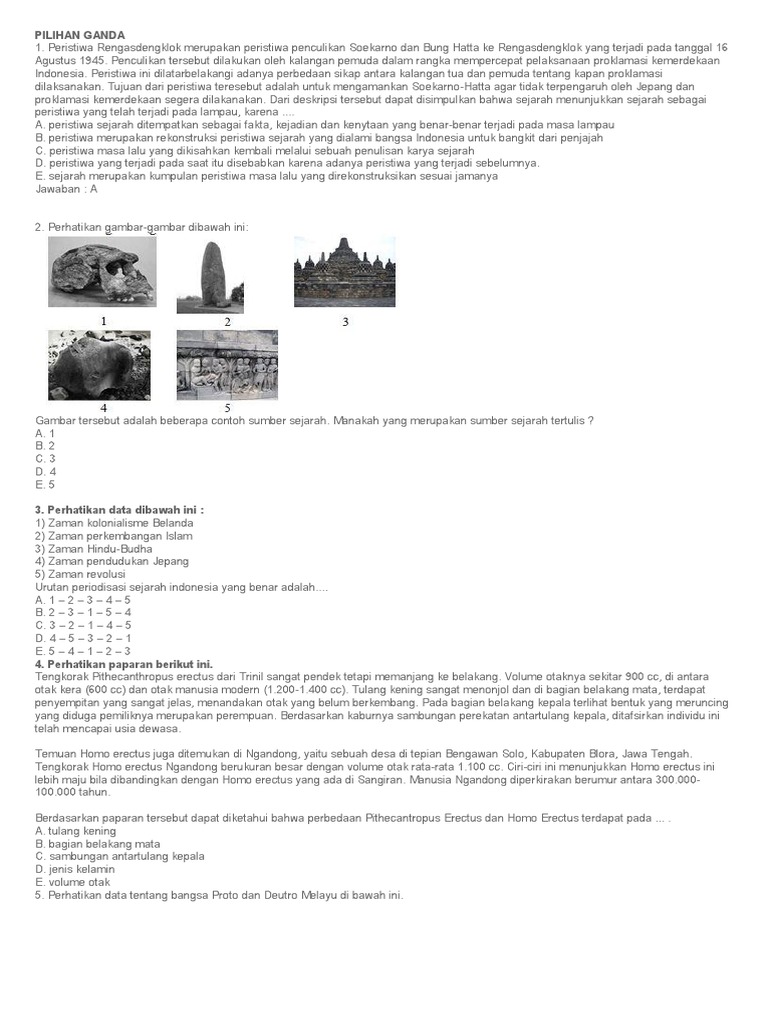 Soal Usbn Sejarah Indonesia