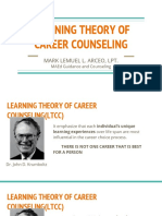 Learning Theory of Career Counseling: Mark Lemuel L. Arceo, LPT