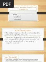 Elements of Managing Special Crime Investigation