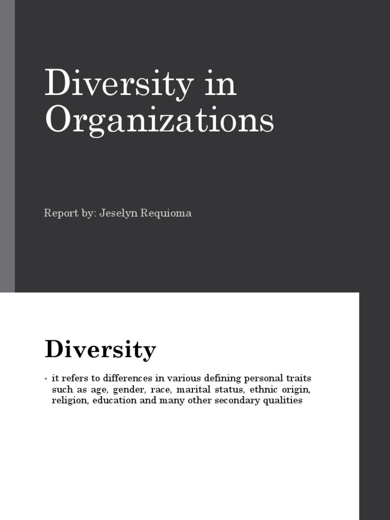 Understanding Diversity in Organizations | PDF | Flexibility (Anatomy ...