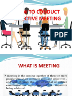 How To Conduct Effective Meeting: By: Manish Kumar Yadav