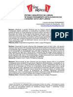 Empréstimo Linguístico Na Libras Lematização de Sinais Puramente Datilológicos No Dicionário Novo Deitlibras