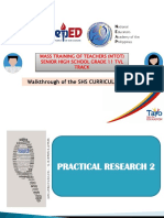 National Training of Trainers For Grade 11 Teachers: Walkthrough of The SHS CURRICULUM GUIDE