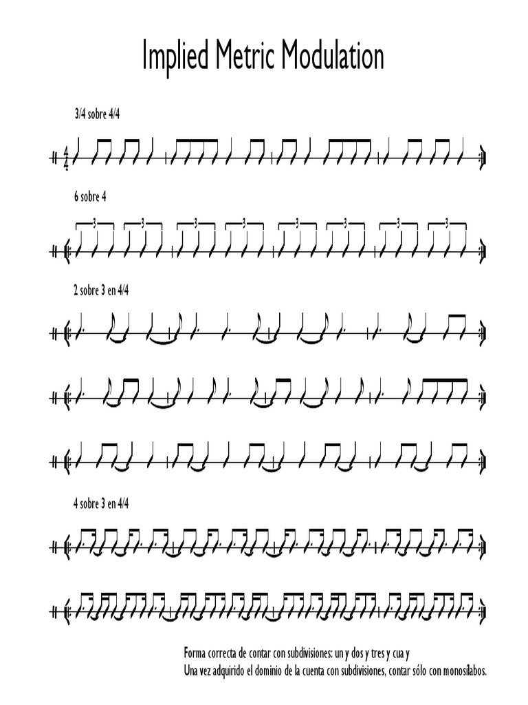 Implied Metric Modulation PDF | PDF