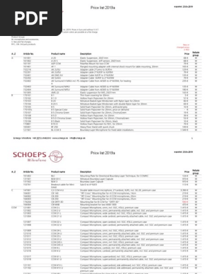 Price List