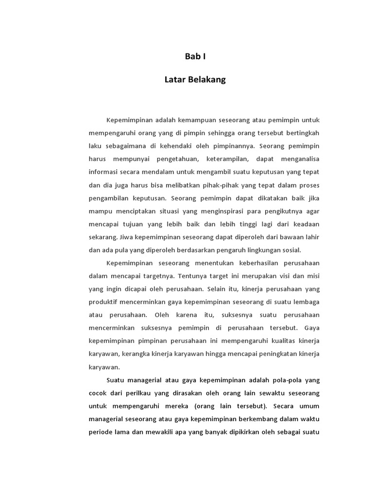 Makalah Gaya Kepemimpinan Dan Komunikasi Organisasi Pada Pt Uilever Indonesia Persero Tbk