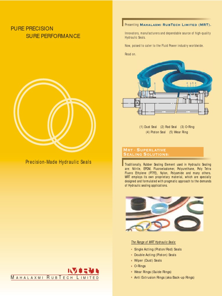 Pure Precision Sure Performance PrecisionMade Hydraulic Seals PDF