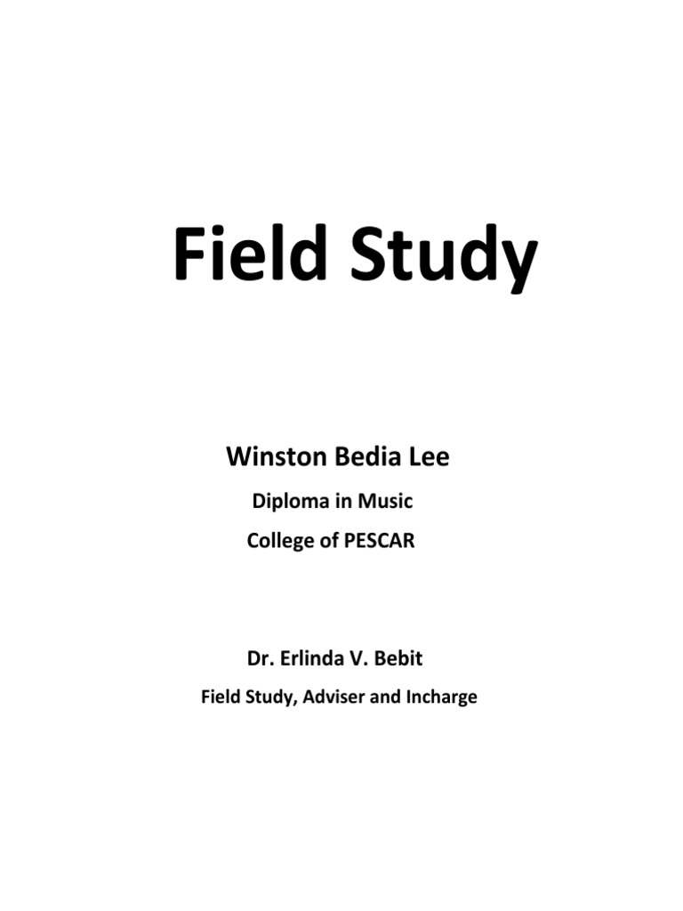 Field Study Winston Bedia Lee PDF