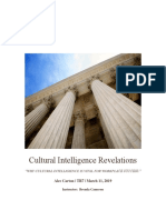 Cultural Intelligence Revelations: Alec Carton - TR7 - March 11, 2019