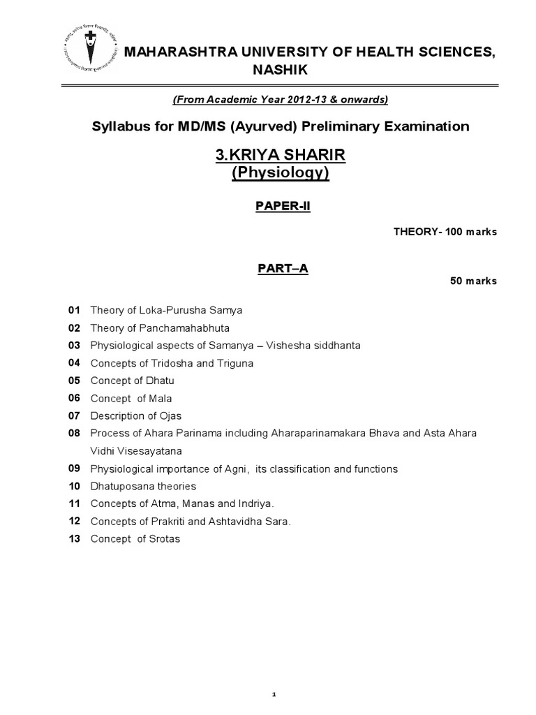 KUHS BAMS Syllabus 2023 2024 EduVark, 57 OFF