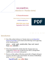 Introduction To Pingalacharya Chandahsutra 28 and 29 Sept 2018